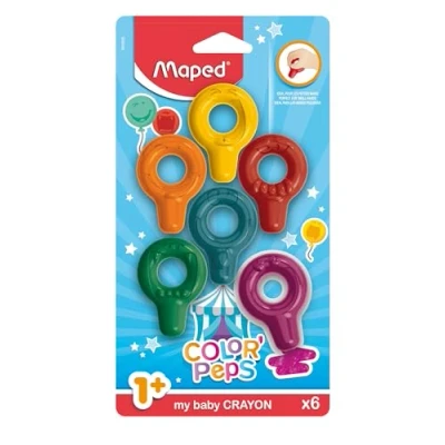 Afbeelding van Waskrijt Maped Color&#039;Peps My First set á 6 kleuren