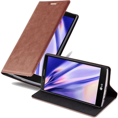 Afbeelding van Cadorabo Hoesje geschikt voor LG G4 / PLUS in CAPPUCCINO BRUIN Beschermhoes met magnetische sluiting, standfunctie en kaartvakje Book Case Cover Etui