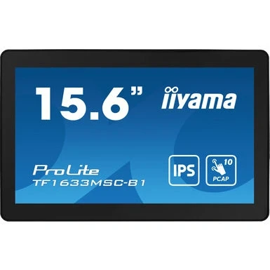 Afbeelding van iiyama ProLite TF1633MSC B1, 39,6 cm (15.6&quot;), 1920 x 1080 Pixels, Full HD, 5 ms, Zwart