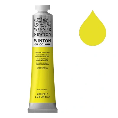 Image de Winsor &amp; Newton Winton peinture à l&#039;huile (200 ml) 087 nuance de jaune cadmium citron