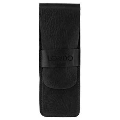 Afbeelding van Londo Pennenetui van echt leer (zwart), zwart., Pen Case