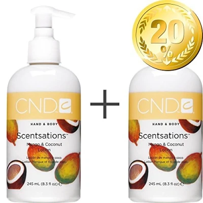 Afbeelding van CND Scentsations Hand en lichaamslotions met mango kokosnoot, 245 ml, 2 stuks