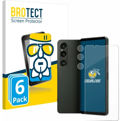 Afbeelding van BROTECT Screenprotector voor Sony Xperia 1 VI (Voor+Camera) Folie Beschermfolie Beschermglas transparant (6 Stuks)