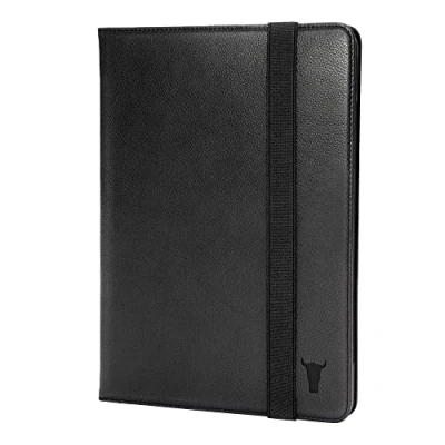 Afbeelding van TORRO beschermhoes compatibel met iPad 9e, 8e en 7e generatie 10,2 inch van echt leer [meerdere kijkhoeken] [Wake/Sleepfunctie] (zwart)
