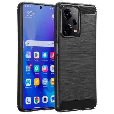 Afbeelding van imoshion Hoesje Geschikt voor Xiaomi Poco X5 Pro 5G / Redmi Note 12 Siliconen Brushed Backcover Zwart
