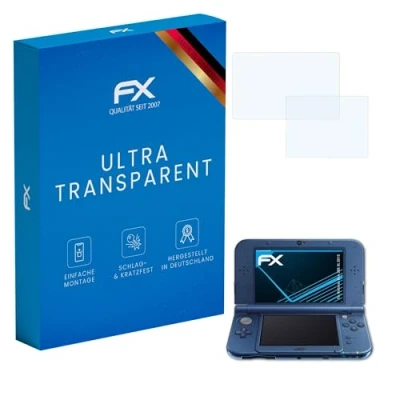 Afbeelding van atFoliX displaybeschermfolie compatibel met Nintendo New 3DS XL 2015, displaybeschermfolie, ultrahelder, FX, (set van 3)