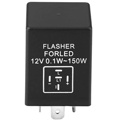 Afbeelding van Aramox auto knipperlicht relais, 5 polige EP27 FL27 relais decoder voor led 12 V