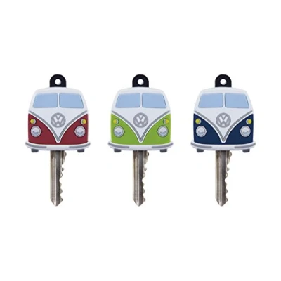 Afbeelding van Brisa VW Collection Volkswagen Hippie Bus T1 sleutelafdekking voor camper, identificatie, etiketten, 3 stuks