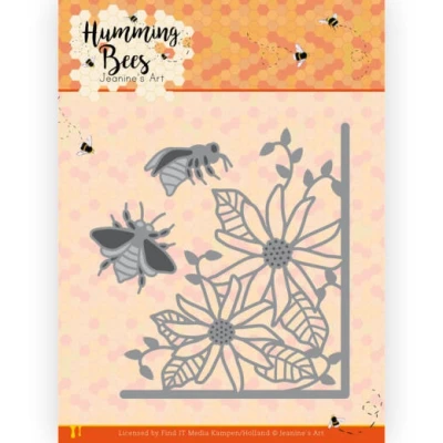 Afbeelding van Dies Jeanine&#039;s Art Humming Bees Flower Corner