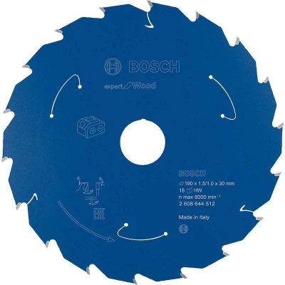 Image de BOSCH 2608644512 lame de scie circulaire E x pert pour bois scies sans fil 190 30 1,5/1 mm, 18T