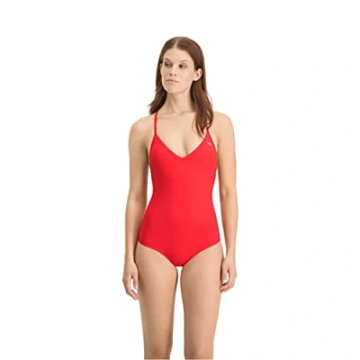 Image de Maillot de bainÃ  bretelles croisÃ©es et encolure en V pour femme PUMA Swim