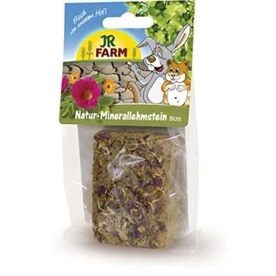Afbeelding van Jr Farm Knaagsteen Leem Met Bloemen Supplement 3.5 x 9 15 cm 100 g