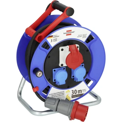 Afbeelding van Brennenstuhl 1182720010 Kabelhaspel 30 m Zwart CEE contactdoos 16 A 5 polig