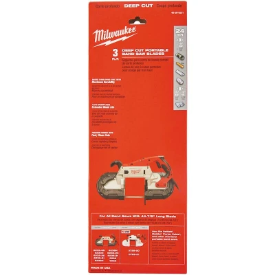 Afbeelding van Milwaukee Lintzaagblad, Tandverdeling 1,0 Mm (3 Stuks)