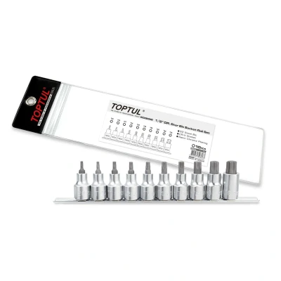 Afbeelding van TORX dopsleutelset TOPTUL 1/2 10Stk(T20 T25 T27 T30 T40 T45 T50 T55 T60 T70)