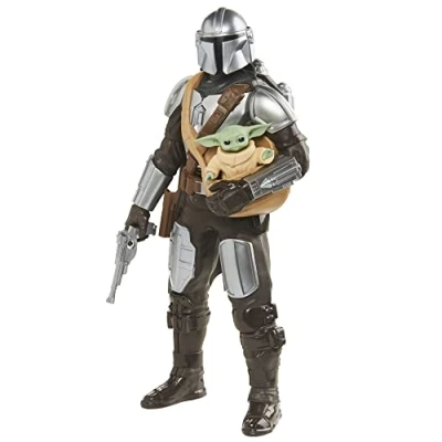 Afbeelding van Hasbro Star Wars Galactic Action The Mandalorian &amp; Grogu interactieve elektronische figuren op schaal 30 cm voor kinderen vanaf 4 jaar, meerkleurig