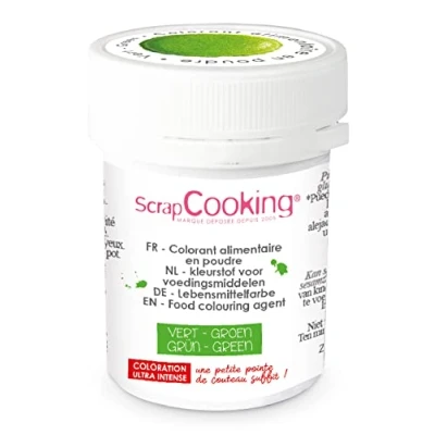 Image de SCRAP COOKING Colorant Artificiel en Poudre Vert 5 g Alimentaire pour Pâtisseries, Desserts 4036