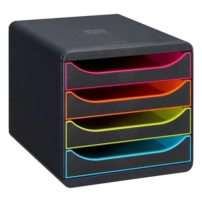 Image de Exacompta Set de tiroirs bureau Big Box Black Office 4 Noir