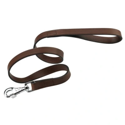 Afbeelding van Ferplast VIP Hondenriem / Hondenlijn Leder Donkerbruin Breedte 15 mm Lengte 120 cm