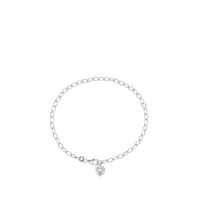Afbeelding van amor Heart Armband, Dames, Maat: 19, Silberfarben