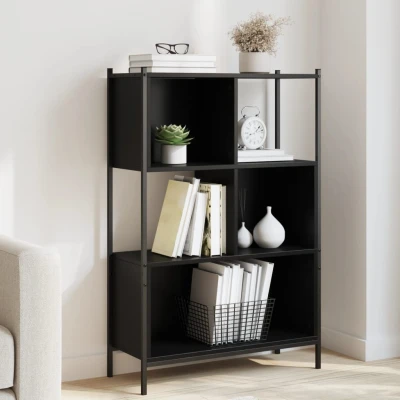 Afbeelding van Boekenkast 72x28x109 cm bewerkt hout zwart