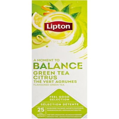 Afbeelding van Lipton Balance Green Tea Citrus doos 25 theezakjes