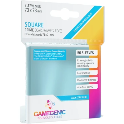 Afbeelding van Gamegen!C Prime Square Size Sleeves 73 x mm (50), Clear Color (GGS10046ML)
