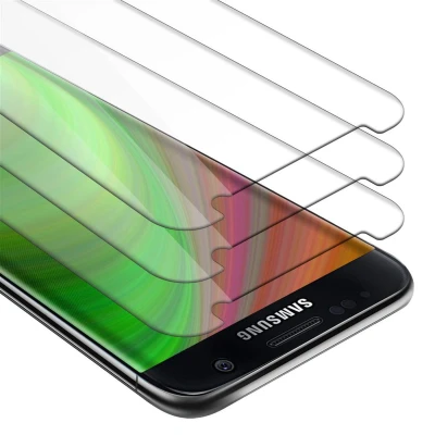 Afbeelding van Cadorabo 3x Screenprotector geschikt voor Samsung Galaxy S7 Beschermende Pantser Film in KRISTALHELDER Getemperd (Tempered) Display beschermend glas 9H hardheid met 3D Touch