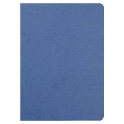 Image de Clairefontaine 733004C Collection Age Bag Un Carnet Relié Bleu A4 21x29,7 cm 96 Pages Blanco Blanc Papier 90 g/m² Couverture en Carton Laminé à Structure Cuir.