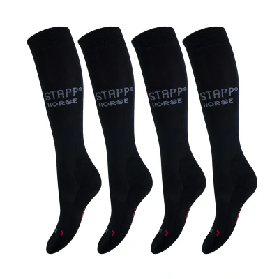 Afbeelding van STAPP Horse Paardrijdsokken Deocell 4 pack Zwart 43/46