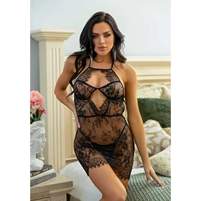 Afbeelding van Lace dress and string