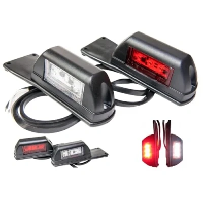 Afbeelding van 2 stuks 12 24 V led contourlichten, kleuren: wit, rood, voor aanhangers, caravans enz.