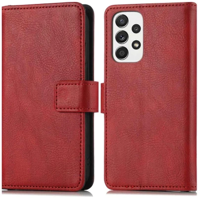 Afbeelding van iMoshion Hoesje Geschikt voor Samsung Galaxy A53 Met Pasjeshouder Luxe Bookcase Rood
