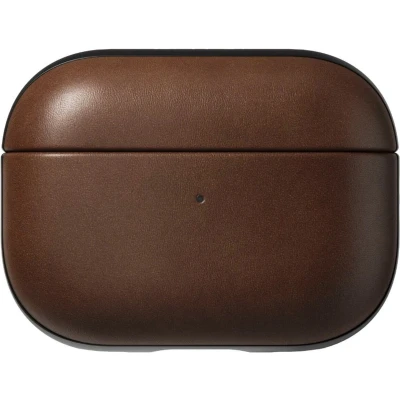 Afbeelding van Nomad, Hoesje voor Airpods Pro 2 Modern Leer Robuust met Bevestigingspunt, Bruin