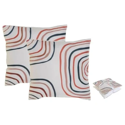 Afbeelding van Kussenset Home ESPRIT Regenboog 45 x 5 cm (2 Stuks)