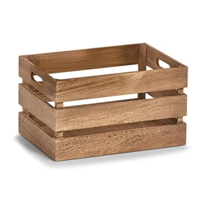 Afbeelding van Zeller Houten kratjes Stapelbaar 35 x 25 20 cm (M)