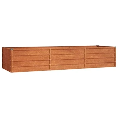 Afbeelding van vidaXL Verhoogd bed voor de tuin, roestkleurig, 240 x 80 45 cm, cortenstaal