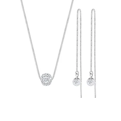 Afbeelding van Elli SET Kristalle Oorbellen, Dames, Maat: 45, Silber