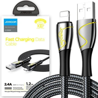 Afbeelding van Joyroom Mermaid serie USB kabel Lightning 2.4A 2m zwart (S 2030K6)