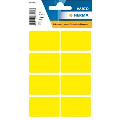 Afbeelding van Haza Original Etiketten 40 Stuks 26 X Mm Geel