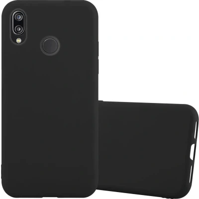 Afbeelding van Cadorabo Hoesje geschikt voor Huawei P20 LITE 2018 / NOVA 3E in CANDY ZWART Beschermhoes gemaakt van flexibel TPU silicone Case Cover