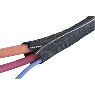 Afbeelding van HellermannTyton 170 01105 Twist In FR 25 Gevlochten slang Zwart, Wit Polyester 19 tot mm per meter