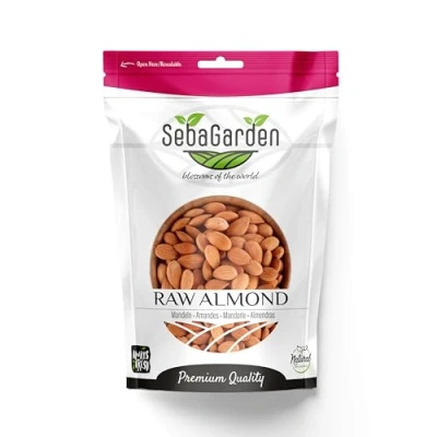 Afbeelding van Seba Garden Californische amandelen rauw geheel natuurlijk ritssluitingszakje (1kg)