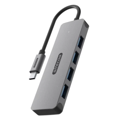 Image de Sitecom Hub Usb c Vers 4 X a Argenté / Noir (cn 5009)
