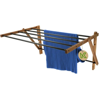Afbeelding van KADAX opvouwbaar droogrek, uitschuifbaar wasrek, accordeonwasrek, staand wasrek (muur 53 x 85 cm)