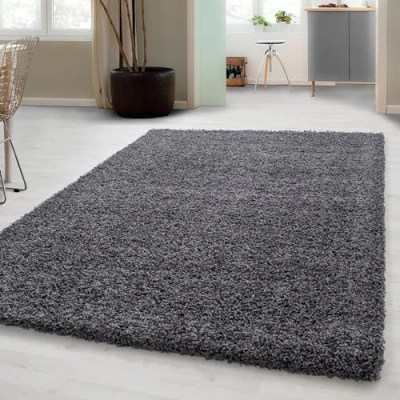 Afbeelding van Hoogpolig shaggy tapijt voor de woonkamer, onderhoudsarm, getest op schadelijke stoffen, poolhoogte: 3 cm, Öko Tex standaard, afmetingen: 160 x 230 kleur: grijs