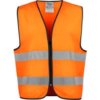 Afbeelding van ProJob 6709 SIGNALISATIEHESJE EN ISO 20471 KLASSE 2 646709 Oranje/Zwart