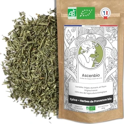 Afbeelding van Ascenbio ✿ Biologische Provençaalse kruiden Zuid Frankrijk PUR 180 g Bereid en verpakt in Biologisch afbreekbare verpakking