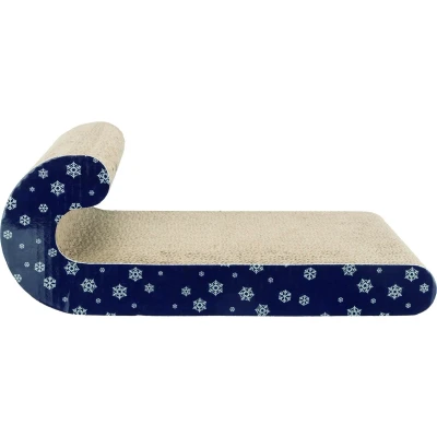 Afbeelding van Trixie krabplank kerst karton donkerblauw (39X20X14 CM)