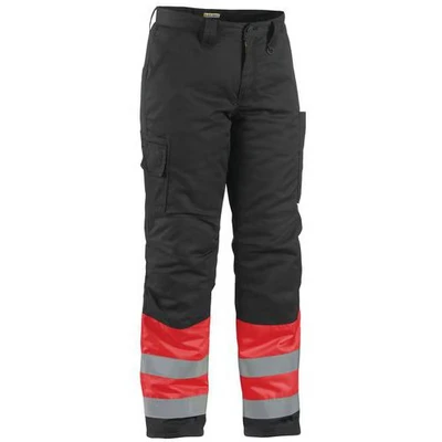 Image de Pantalon haute visibilité hiver rouge fluorescent/noir